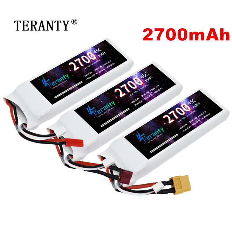 Drone Racing Battery - Tプラグ付きLiPoバッテリー、rc、fpv、飛行機、ヘリコプター、ドローン、タンク、モデルレーシングカー、ホビー、jst、xt60、2s、7.4v、2700mah、45c、1個、3個