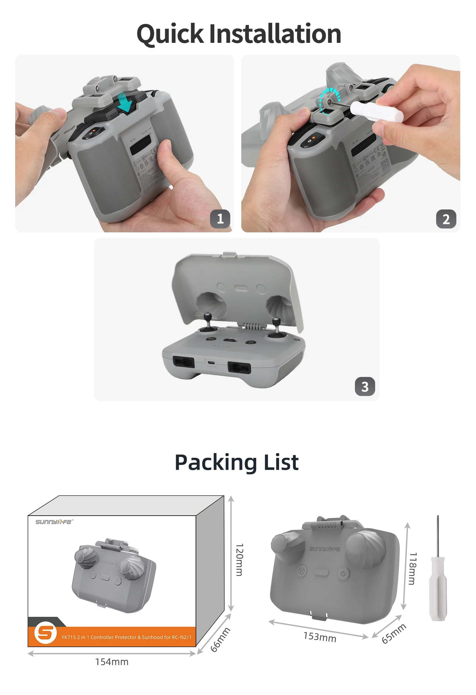2 in 1 コントローラープロテクター サンフード コント - Dji Drone Mini 3 のレビューと価格