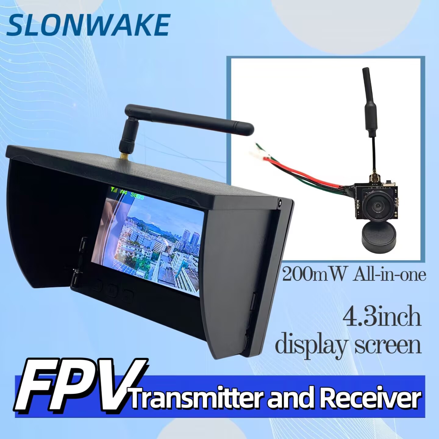 SLONWAKE 5.8G アナログビデオ伝送カメラ 200 - Drone Racing Transmitter のレビューと価格