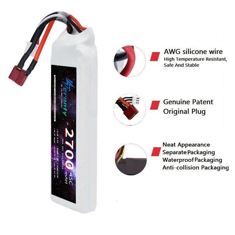 Tプラグ付きLiPoバッテリー、rc、fpv、飛行機、ヘリコ - Drone Racing Battery のレビューと価格