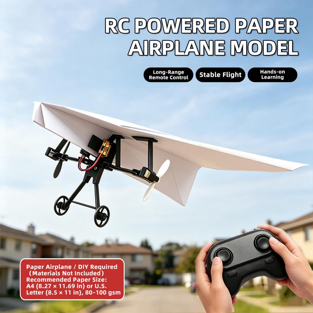 リモコン紙飛行機電動パワーキットDIY折りたたみ式長距離安定 - Drone Racing Flag のレビューと価格